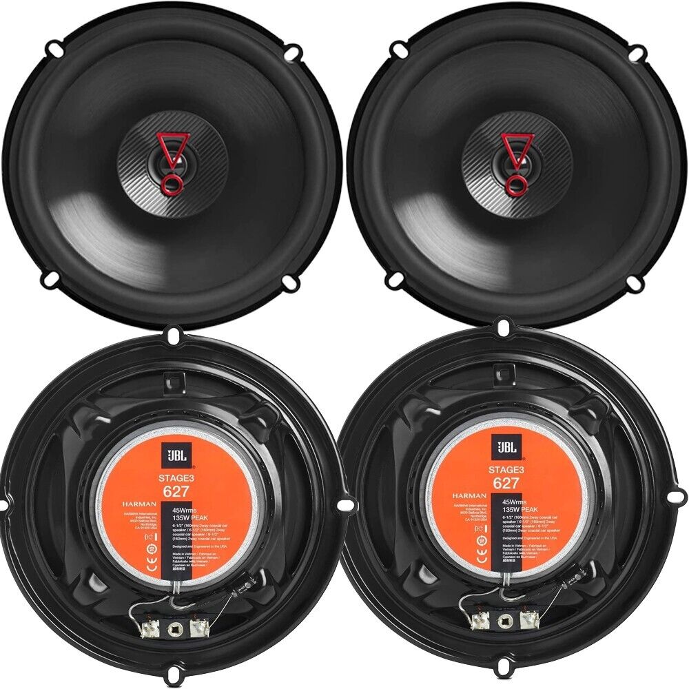 Pioneer DMH-241EX Bluetooth Car Stereo & 4 JBL Stage3 627 6.5" Speaker Package - 5