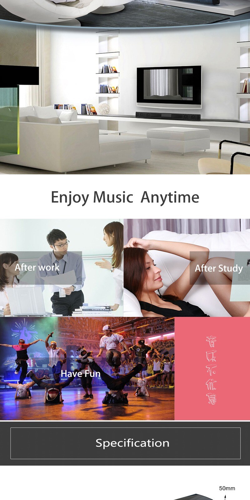 TV Speaker Bluetooth Speakers for Computer 2.1 Soundbar Subwoofer Bass Stereo - 7