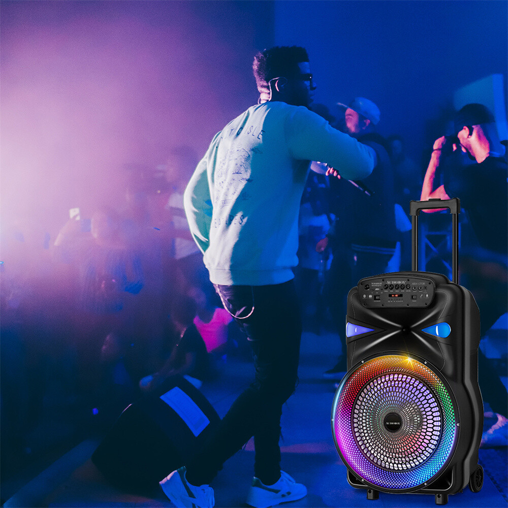 Portable 8''/15” Bluetooth Speaker Subwoofer Heavy Bass Party System Mic FM LOT - 15