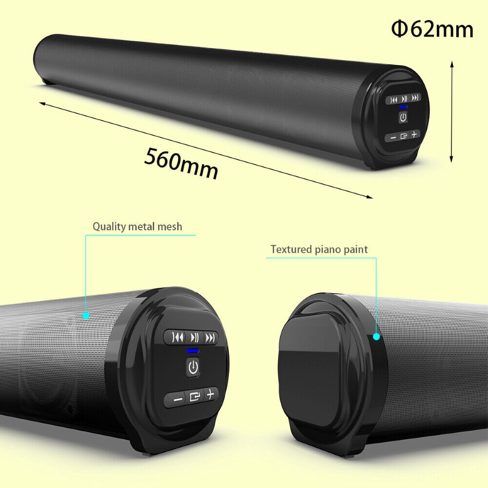 Surround Sound Bar Bluetooth Speaker System Wireless Subwoofer TV Home Theater - 5