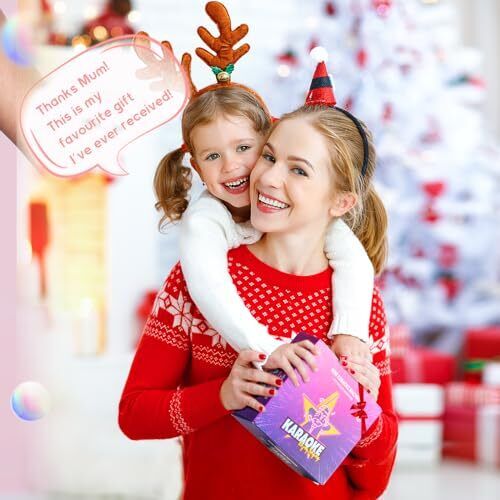 Mini Karaoke Machine for Kids Adults, Portable Bluetooth Speaker P-ink 2 Mic - 2