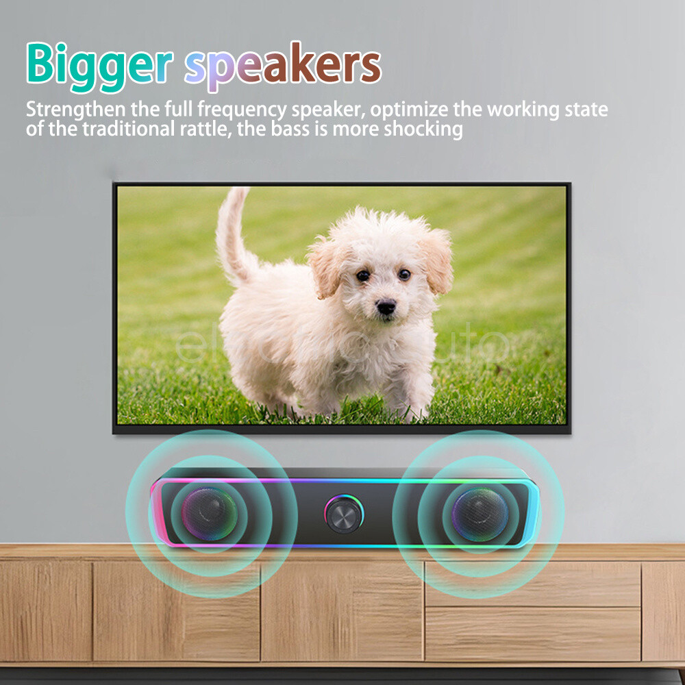 US Bluetooth 5.0 Home TV Sound Bar Speaker System Wireless Subwoofer 3D Surround - 9