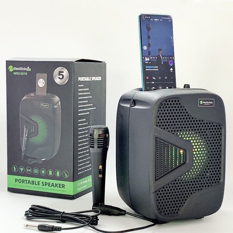 Portable Karaoke Machine Speaker with Microphone,Bluetooth 5.0, Wireless Speaker