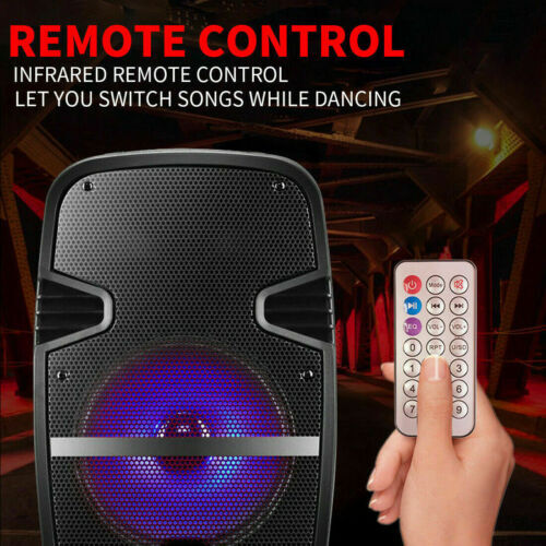 8" Portable FM BT Party Speaker Subwoofer Heavy Bass Sound 3000W w/ Microphone - 4