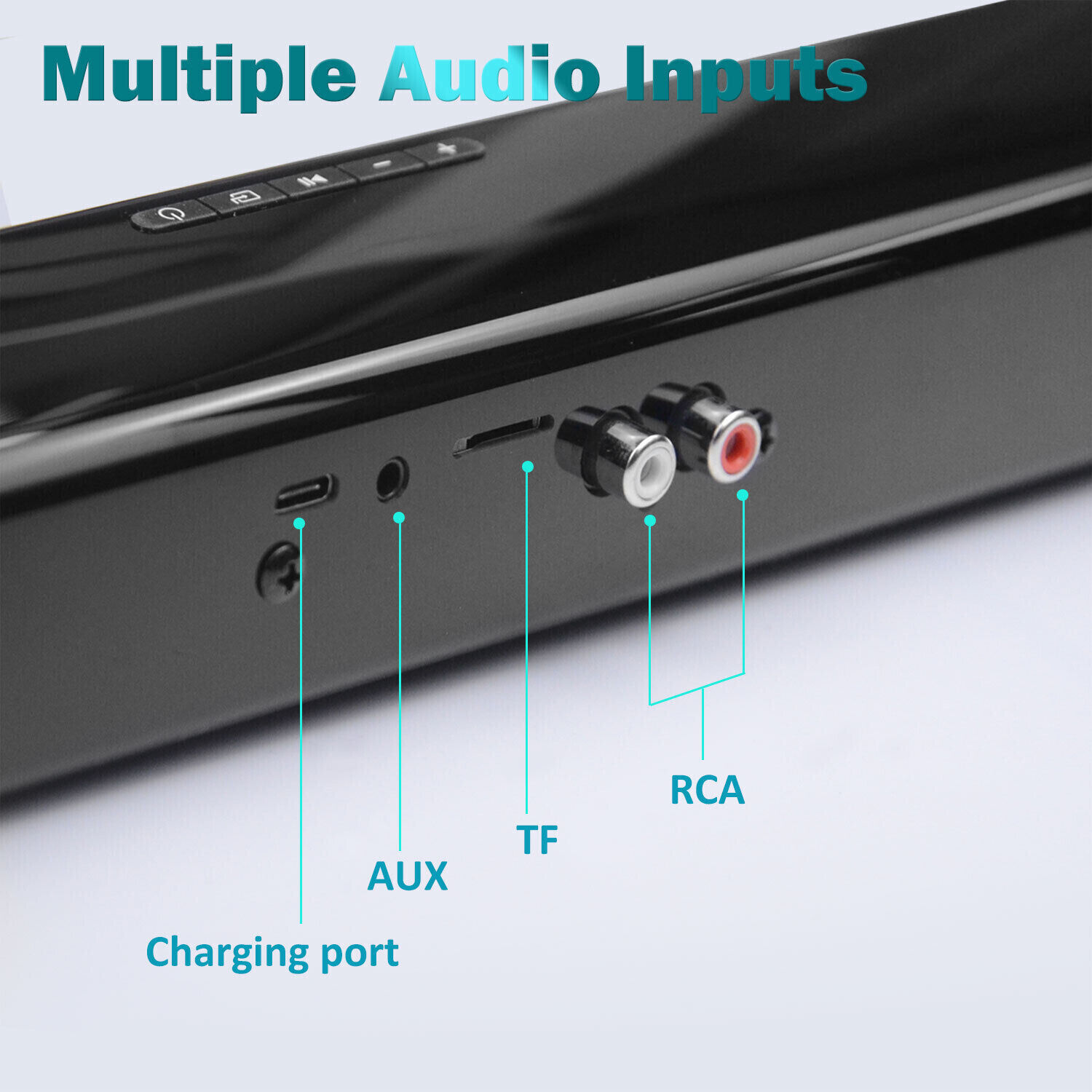 Bluetooth Wireless Powerful TV Sound Bar Home Theater Subwoofer Soundbar Remote - 5