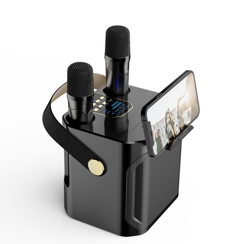 Portable Wireless Bluetooth Speakers with 2 Wireless Microphone Singing Machine - 2