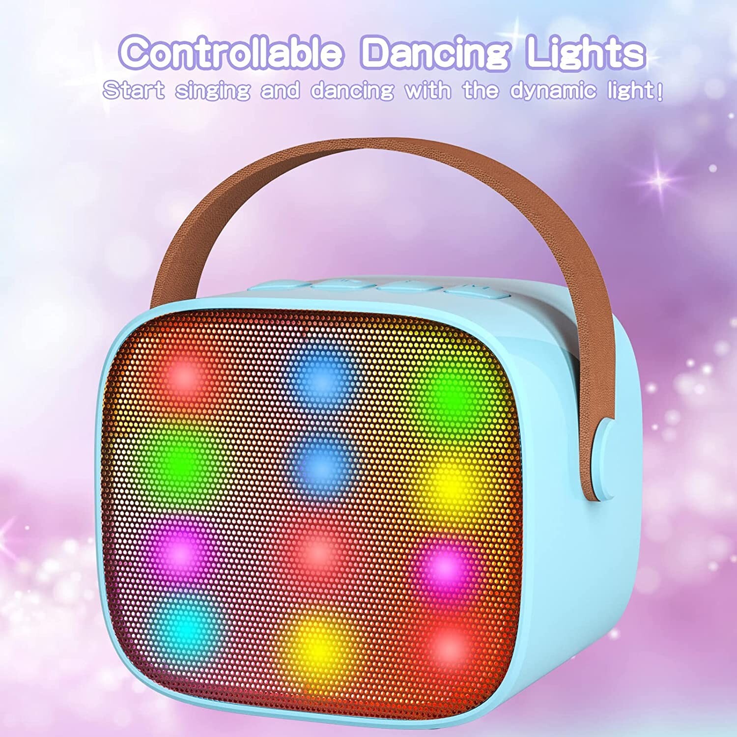 Karaoke Machine Portable Bluetooth Speaker with Wireless Microphone MP3 Player - 6