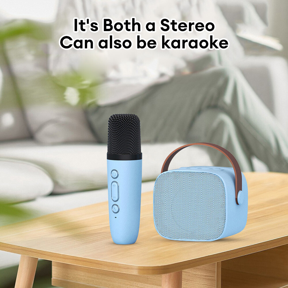 Mini Karaoke Speaker Portable Bluetooth Machine Wireless Microphone Kids - 3