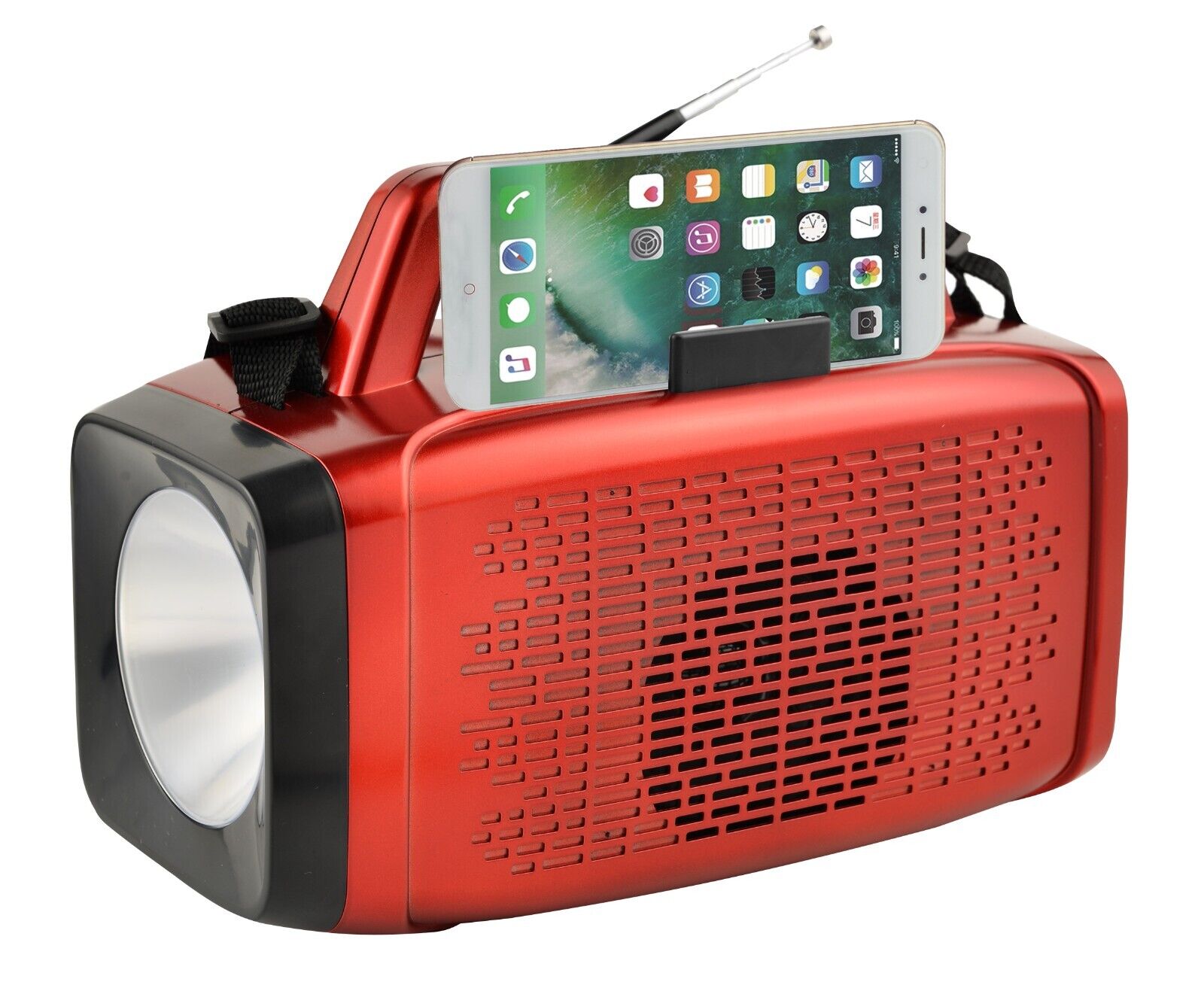 Bluetooth Rechargeable Z-100 Portable Solar FM Radio Speaker MP3 Player USB/AUX - 7