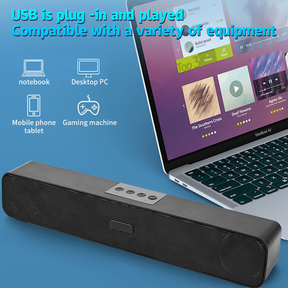 Bluetooth 5.0 Wireless TV Soundbar Speaker 3D Sound Bar Home Theater Subwoofer - 10