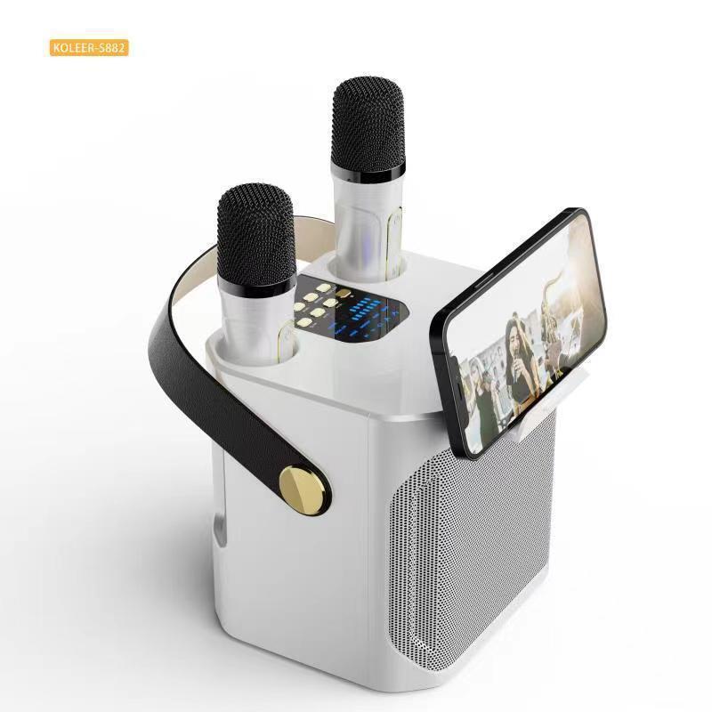 Portable Wireless Bluetooth Speakers with 2 Wireless Microphone Singing Machine - 6