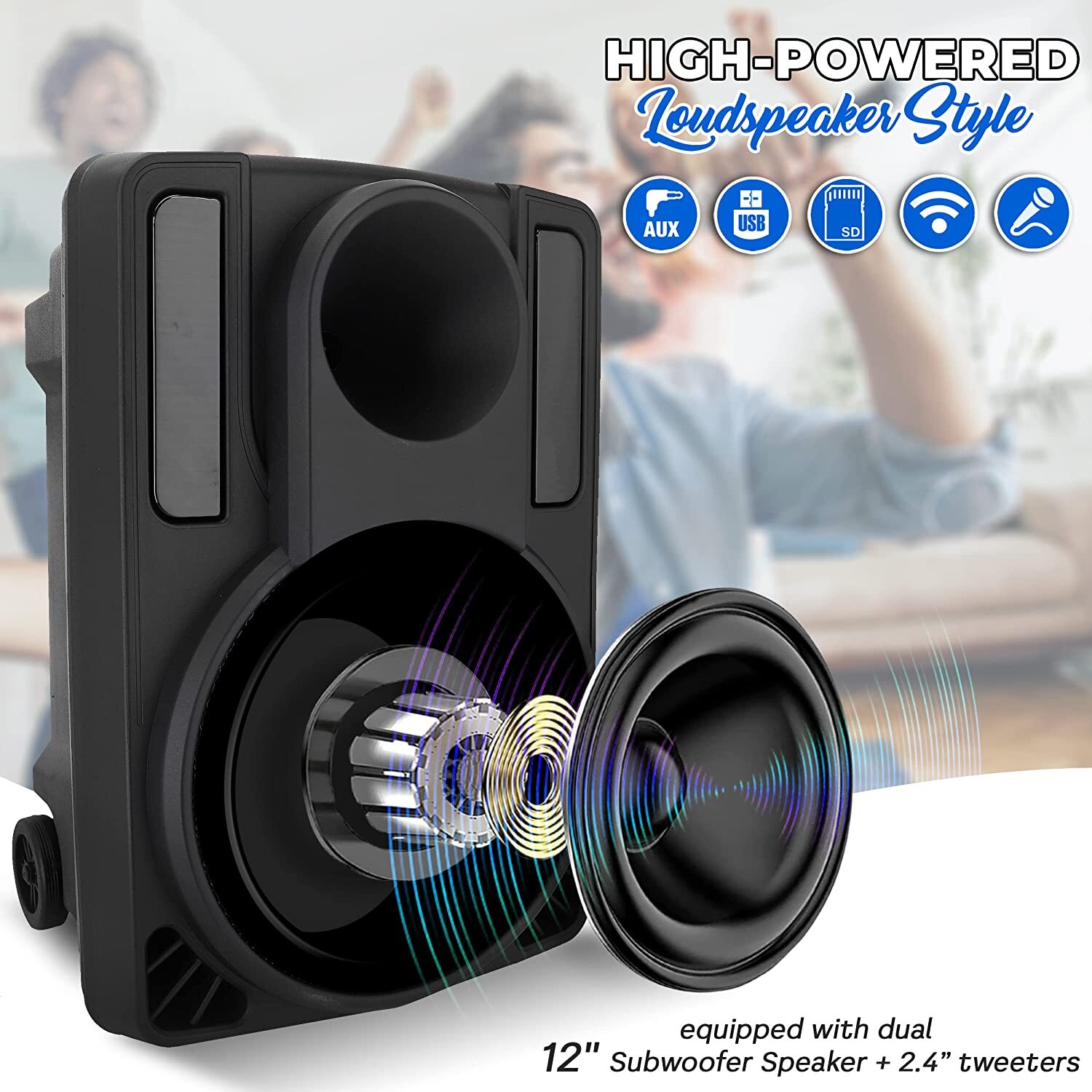 PylePro PHPWA12TB 12 Inch Portable Speaker - 3