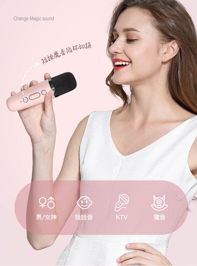 P2 Portable Bluetooth Speaker Integrated microphone split sound family KTV MIC - 5