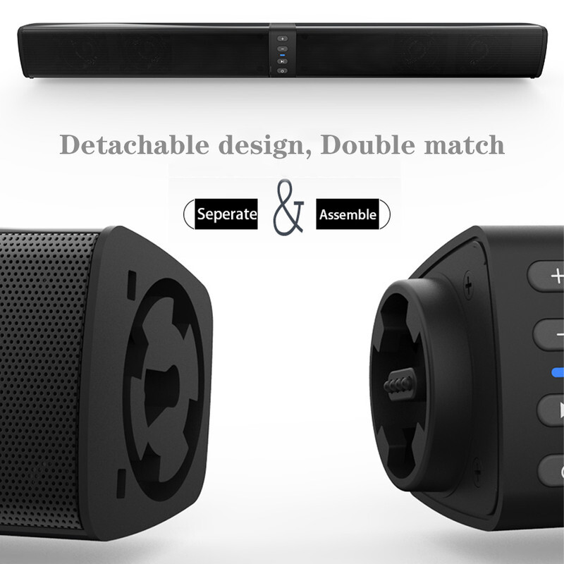 Bluetooth 5.0 Home TV Sound Bar Speaker System Wireless Subwoofer 3D Surround US - 17