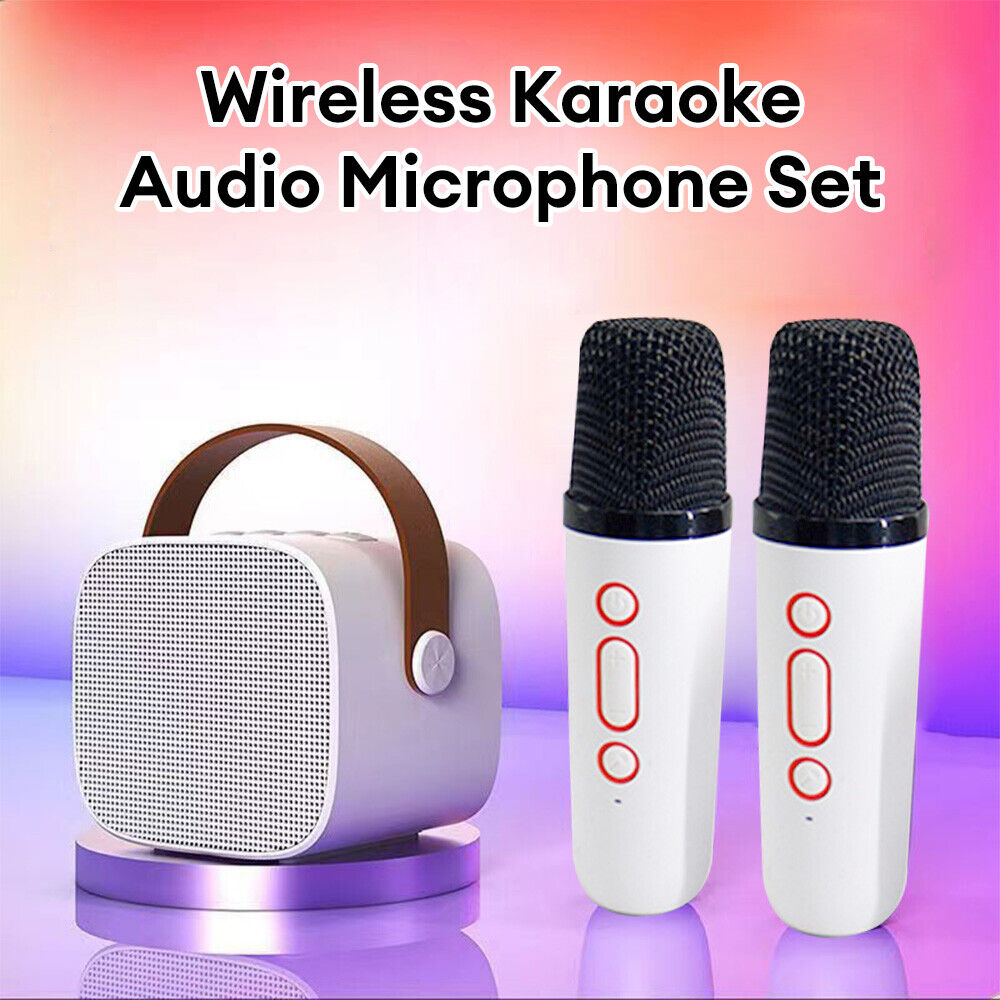 Mini Karaoke Machine With Wireless Microphone Portable Bluetooth Speaker For Kid