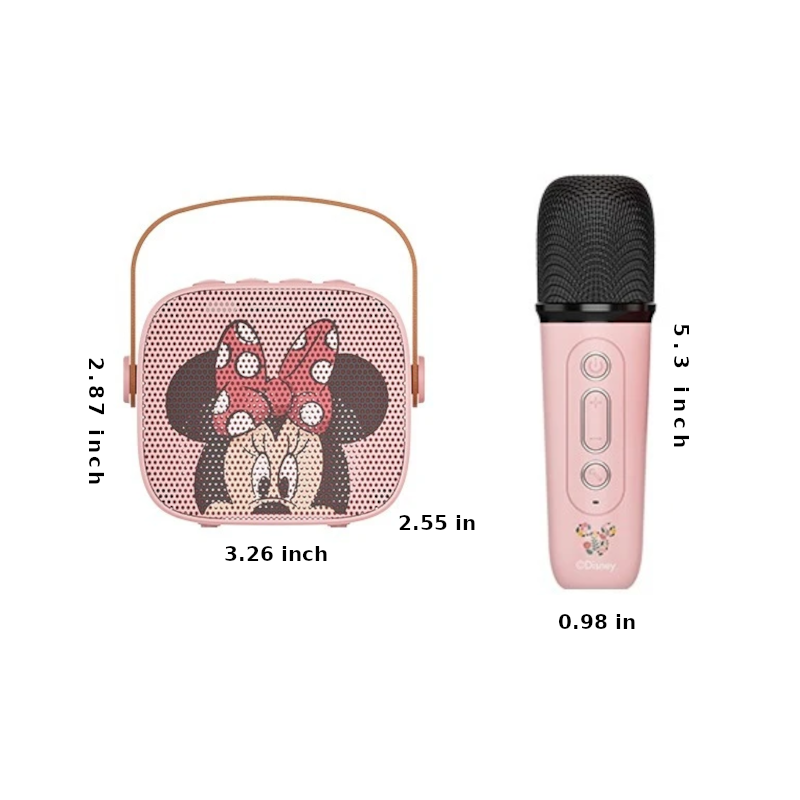 Mickey Minnie Wireless Mini Karaoke Machine Portable Speaker & Mic Kids Gift Set - 7
