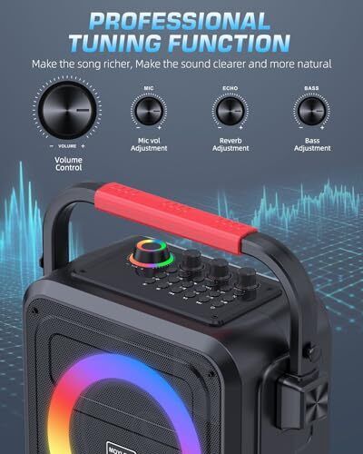 Karaoke Machine for Adults & Kids, Bluetooth Karaoke Speaker K253 - BLACK
