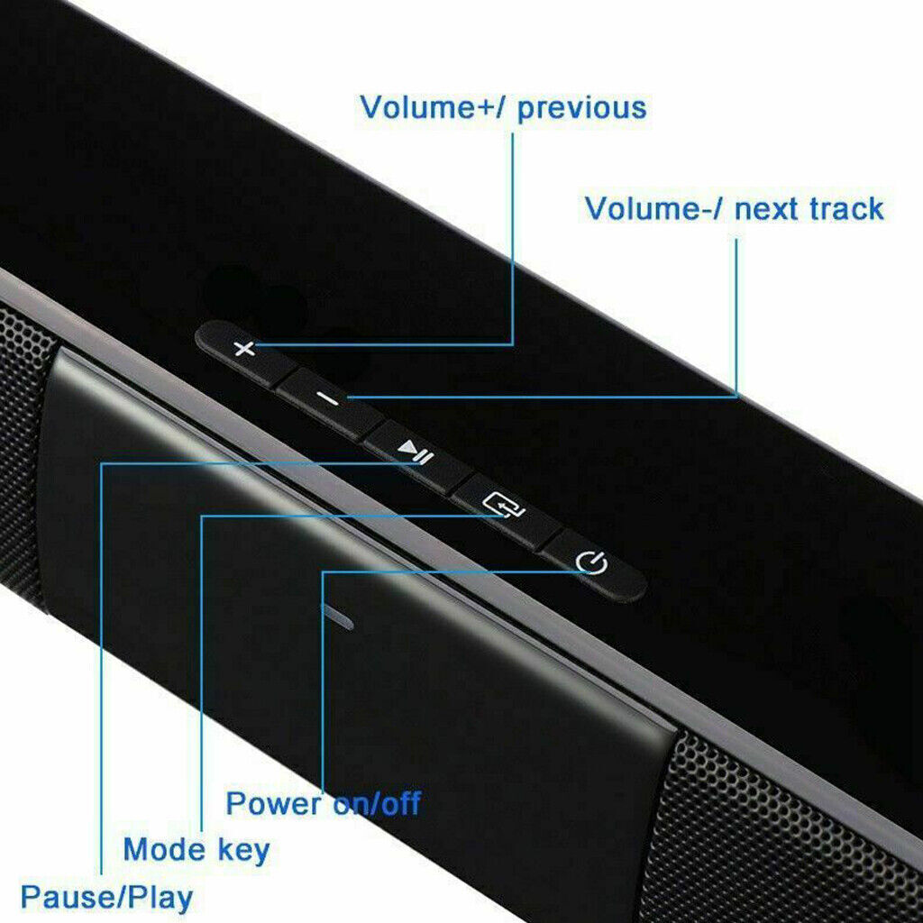 Surround Sound Bar Bluetooth Speaker System Wireless Subwoofer TV Home Theater - 17