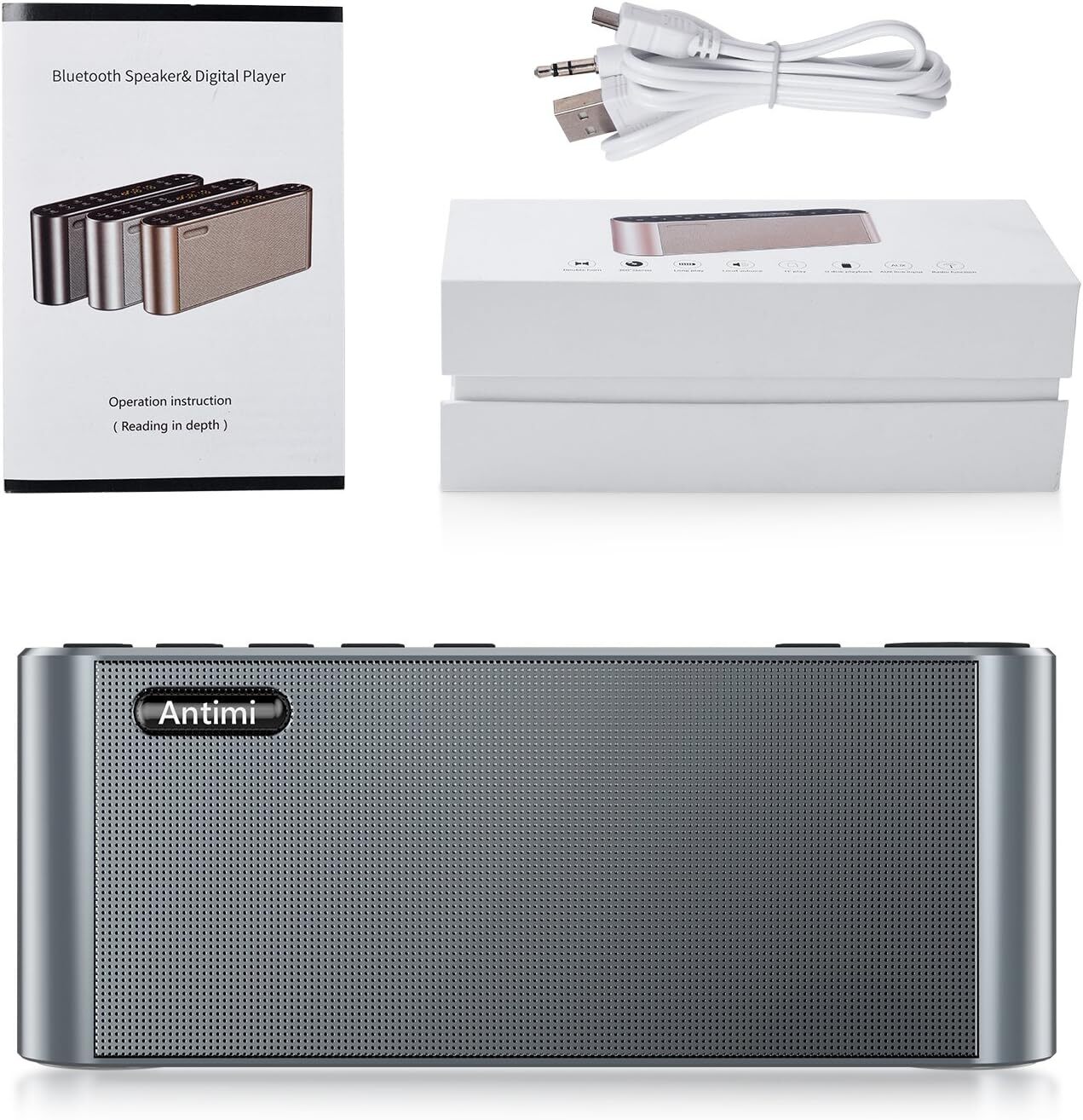 Bluetooth/FM Radio/MP3 Player Portable Wireless Speaker ( Antimi) - 6