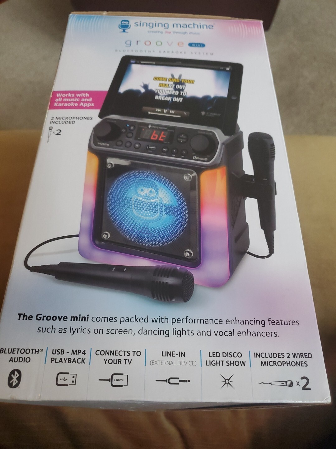 New Singing Machine Groove Mini Bluetooth - 5
