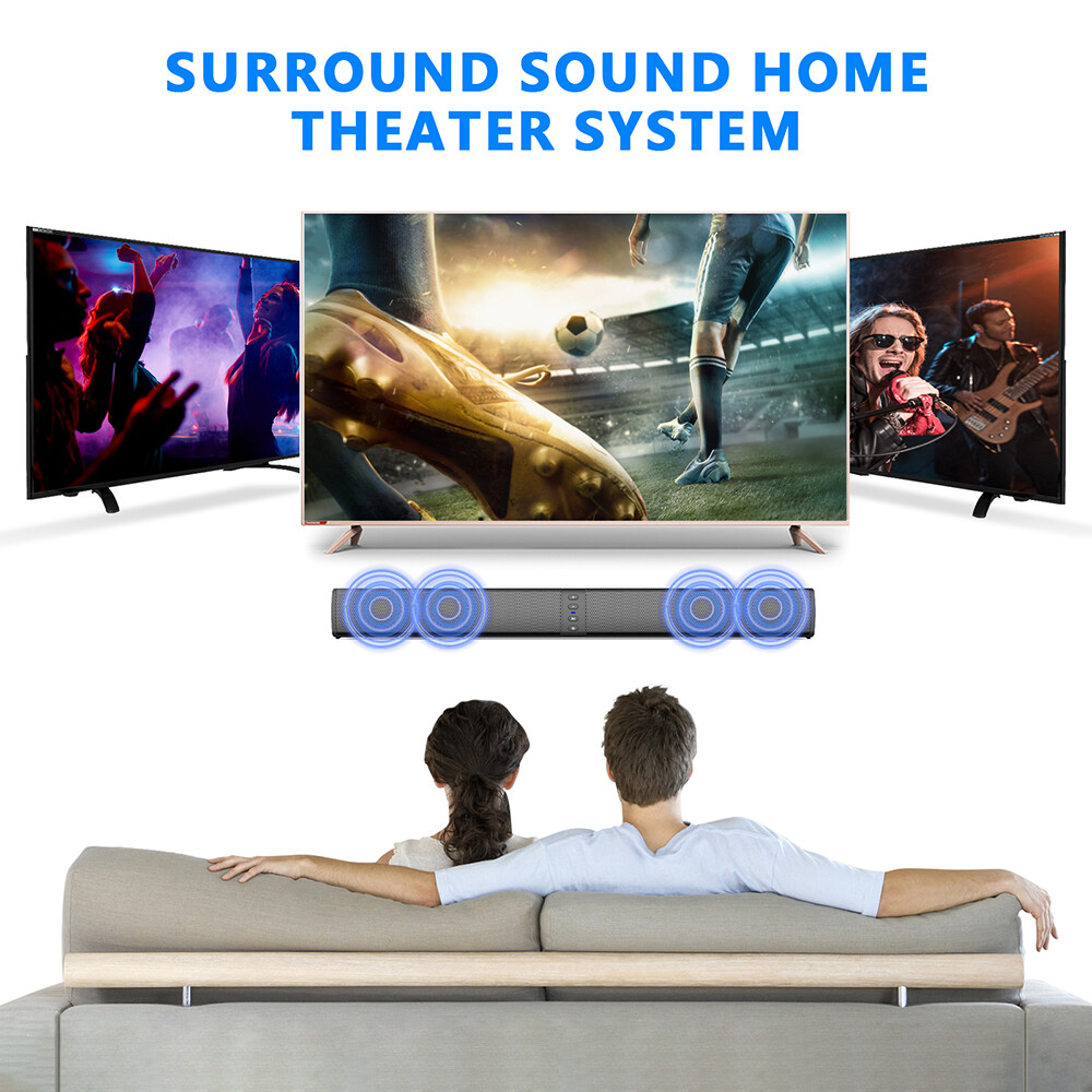 New Bluetooth Soundbar TV PC Sound System 3D Surround Subwoofer Speaker USB- - 7