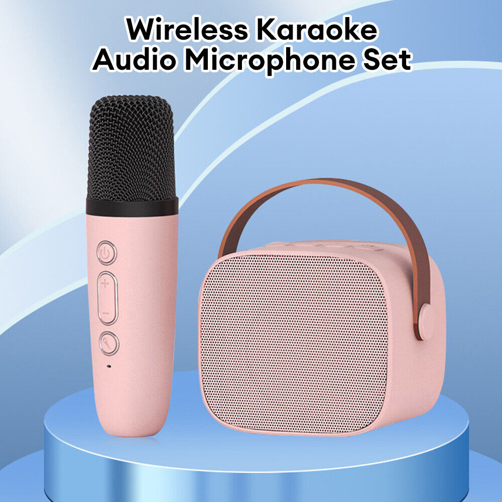 Mini Karaoke Speaker Portable Bluetooth Machine Wireless Microphone Kids - 2