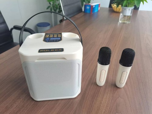 Portable Wireless Bluetooth Speakers with 2 Wireless Microphone Singing Machine - 3