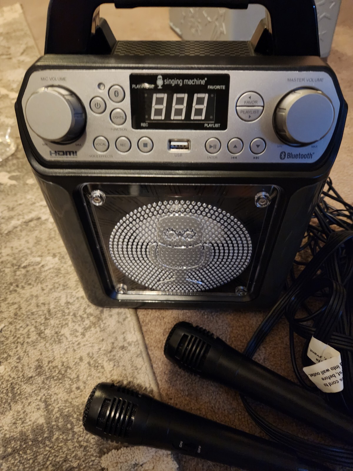 Singing Machine SML652BK HDMI Groove Mini Portable Karaoke System with Blueto... - 2