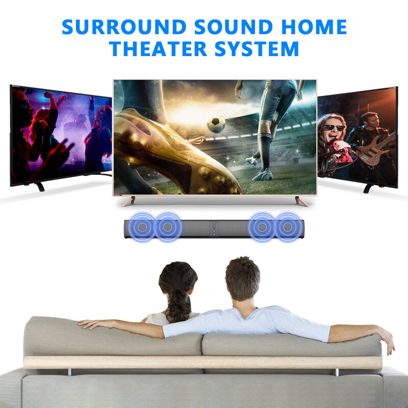 Bluetooth 5.0 Home TV Sound Bar Speaker System Wireless Subwoofer 3D Surround US - 8