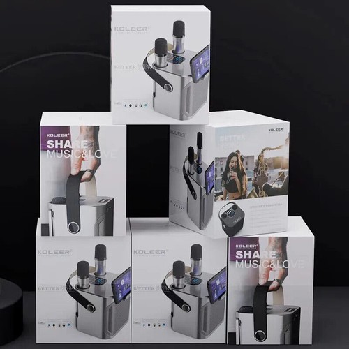 Portable Wireless Bluetooth Speakers with 2 Wireless Microphone Singing Machine - 4
