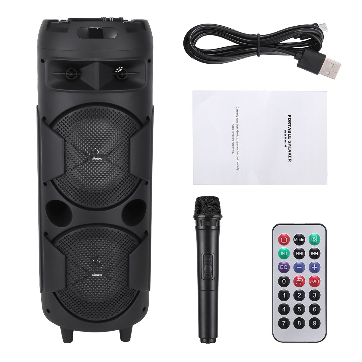 Party Portable Wireless Bluetooth Speaker Bass Sound Subwoofer with Microphone - 15