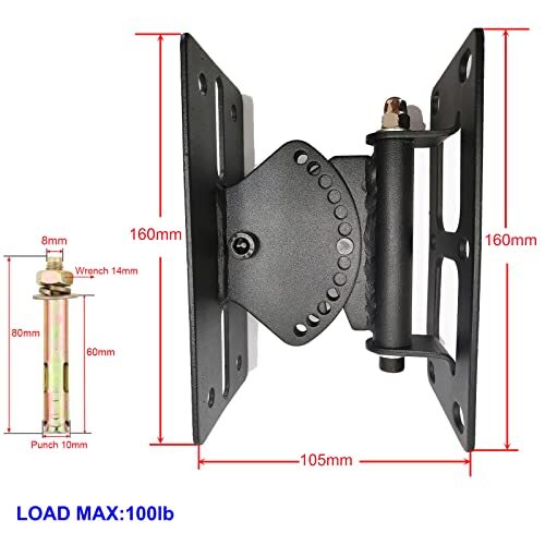 2 Pack Heavy Duty Speaker Wall Mounts Bracket Large Column Speakers Convenient - 1