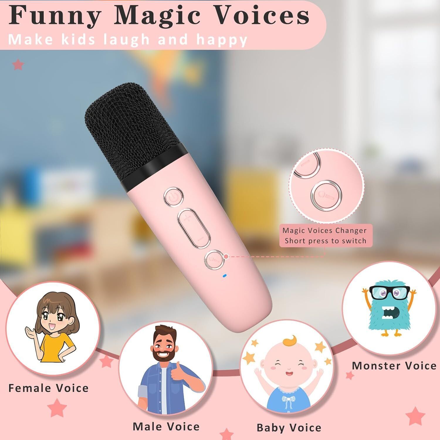 Mini Karaoke Machine for Adult and Kid Portable Handheld Bluetooth Speaker w/Mic - 2