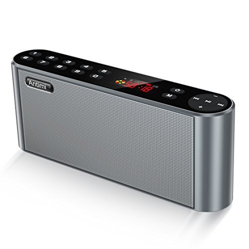 Bluetooth/FM Radio/MP3 Player Portable Wireless Speaker (Black) Silver black - 1