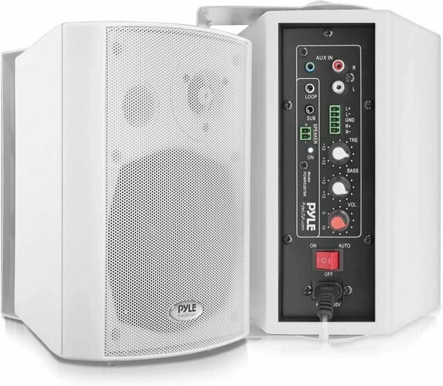 Pyle-Home 5.25in Bluetooth Wall Mount Speaker System 150W Metal Cube PDWR53BTWT - 7