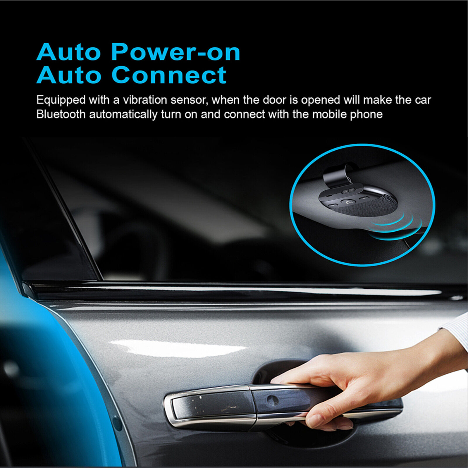 Sun Visor SP11 Car Bluetooth Speaker Car Speakerphone Hands-Free Wireless Phone - 5