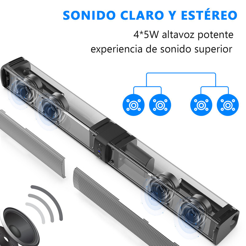 Bluetooth 5.0 Home TV Sound Bar Speaker System Wireless Subwoofer 3D Surround US - 16