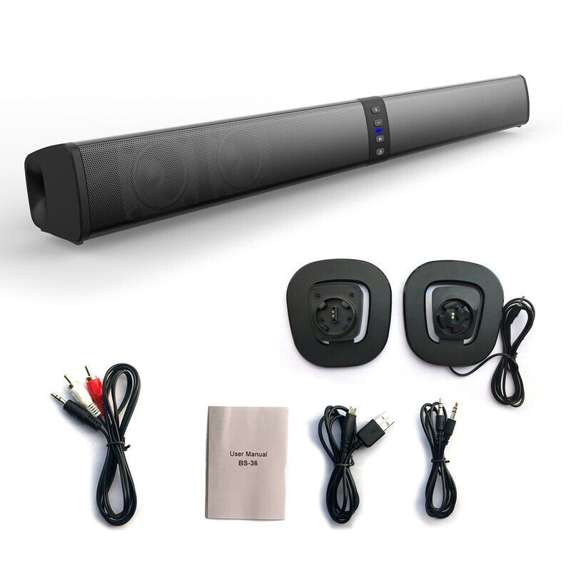 Bluetooth 5.0 Home TV Sound Bar Speaker System Wireless Subwoofer 3D Surround US - 20