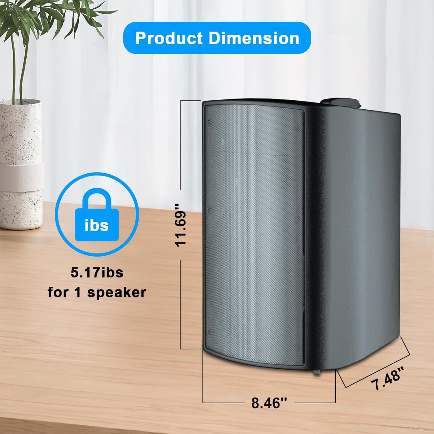 4*STUDIOFINIX 800W 6.5" Bluetooth Outdoor Speakers Waterproof USB Wall Amplifier - 25