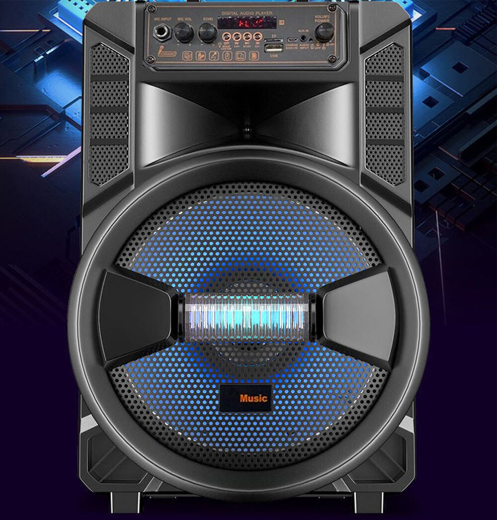 8'' Wireless Bluetooth Speaker USB FM Radio Portable Subwoofer System Remote Mic - 9