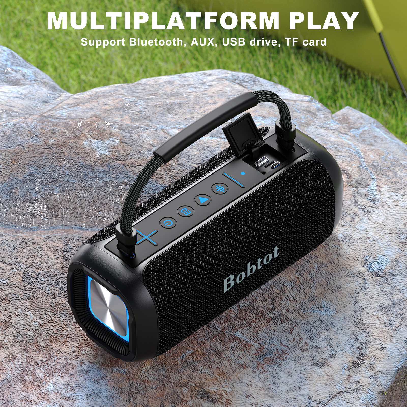 Bluetooth Speaker Portable Wireless Outdoor Waterproof Party Speaker Deep Bass - 2