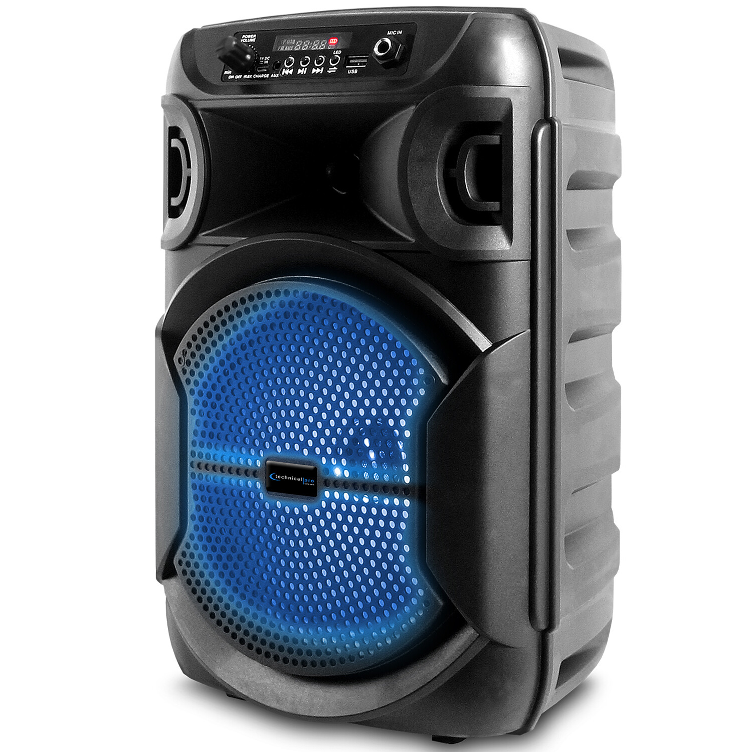 Professional 8 Inch Portable 1000 watts Bluetooth Speaker with Wired Microphone - 1