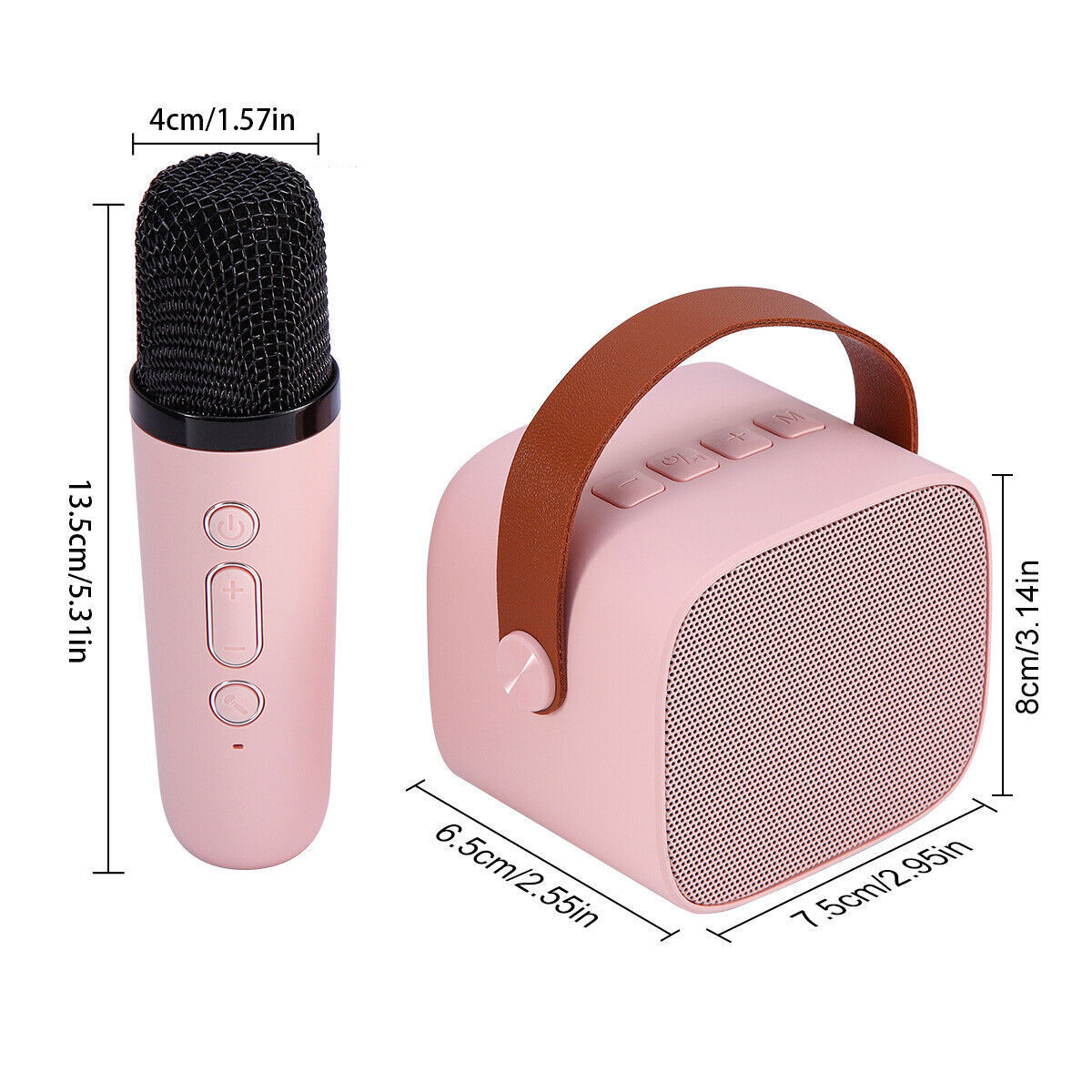 Mini Karaoke Machine Portable Bluetooth Speaker Gifts for Kids with Microphone - 11