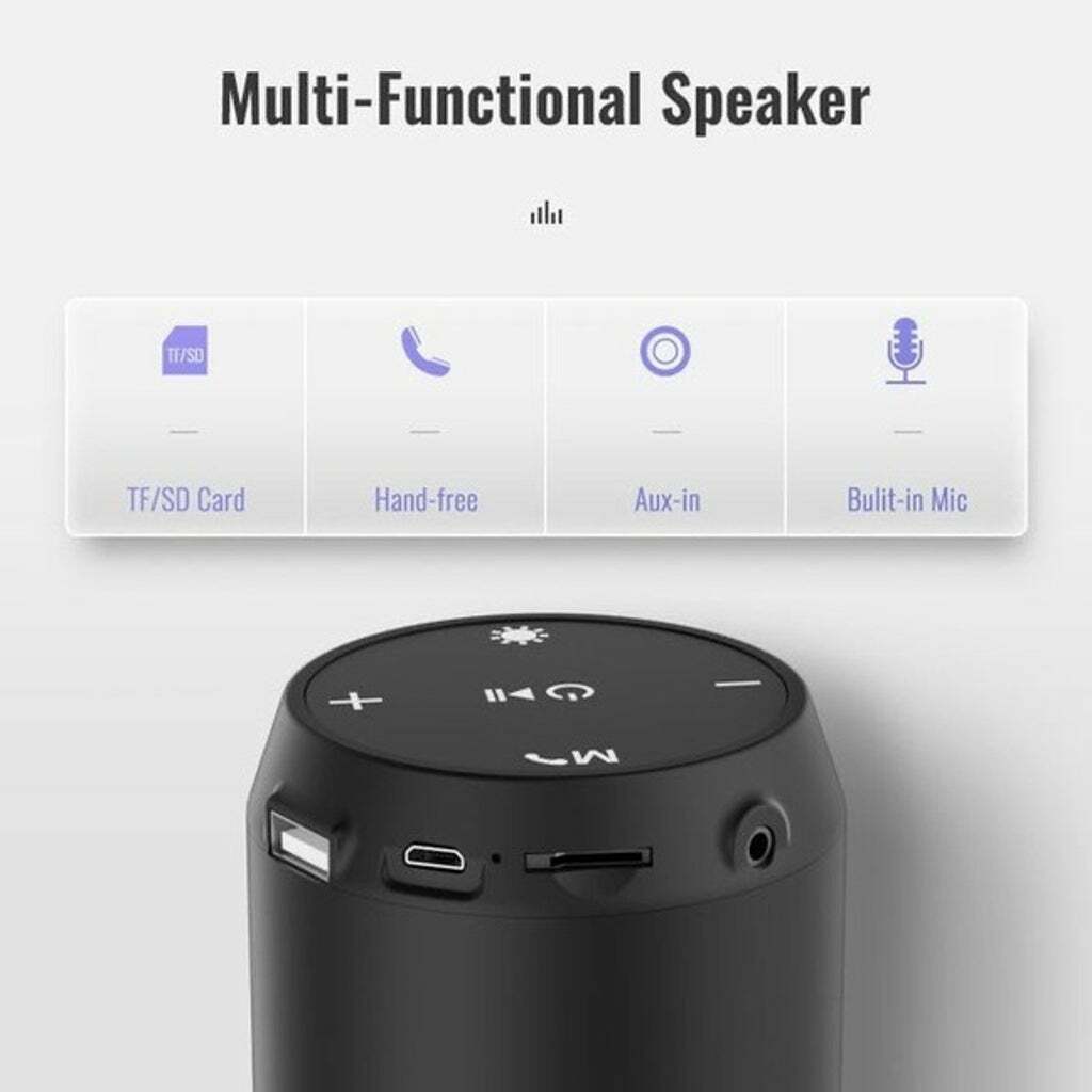 Bluetooth Speakers Portable Wireless Speaker with True Wireless Stereo and Dual - 1