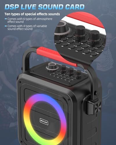 Karaoke Machine for Adults & Kids, Bluetooth Karaoke Speaker K253 - BLACK - 1