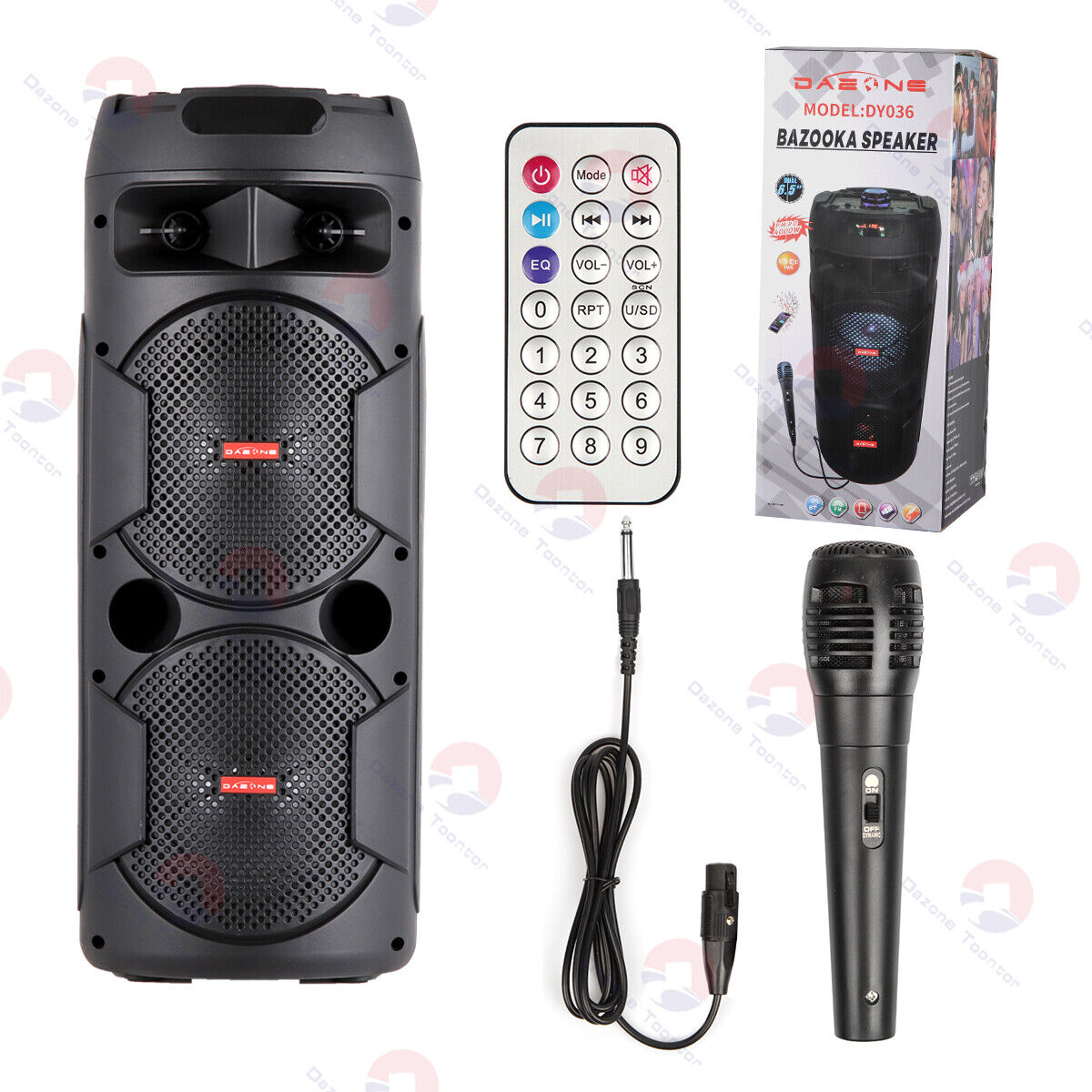 5000W Portable Bluetooth Speaker Subwoofer Heavy Bass Sound System Party + Mic - 20