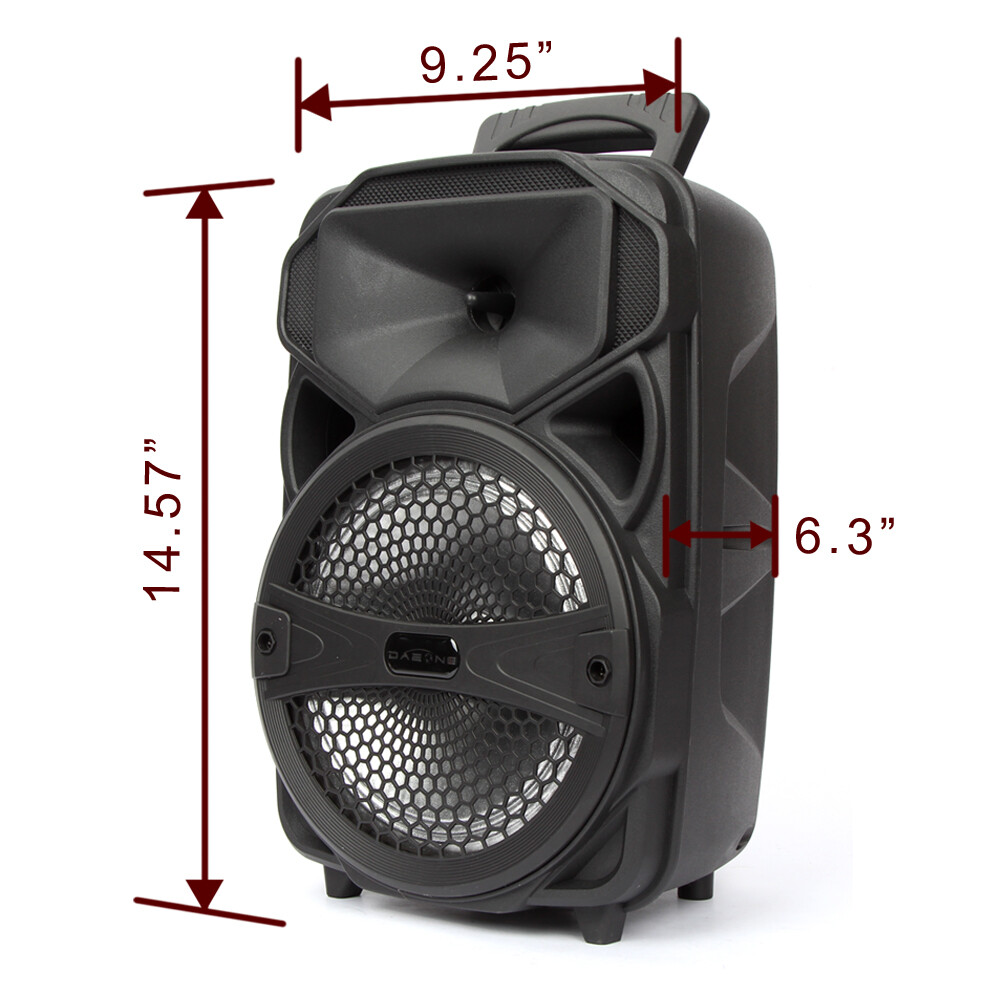 1000W Portable Bluetooth Speaker Karaoke Party Sound System FM LED Lights w/mic - 13