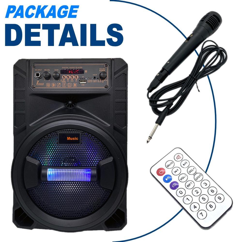 8inch 2500W Wireless Portable FM Bluetooth Speaker Heavy Bass Sound System Party - 4