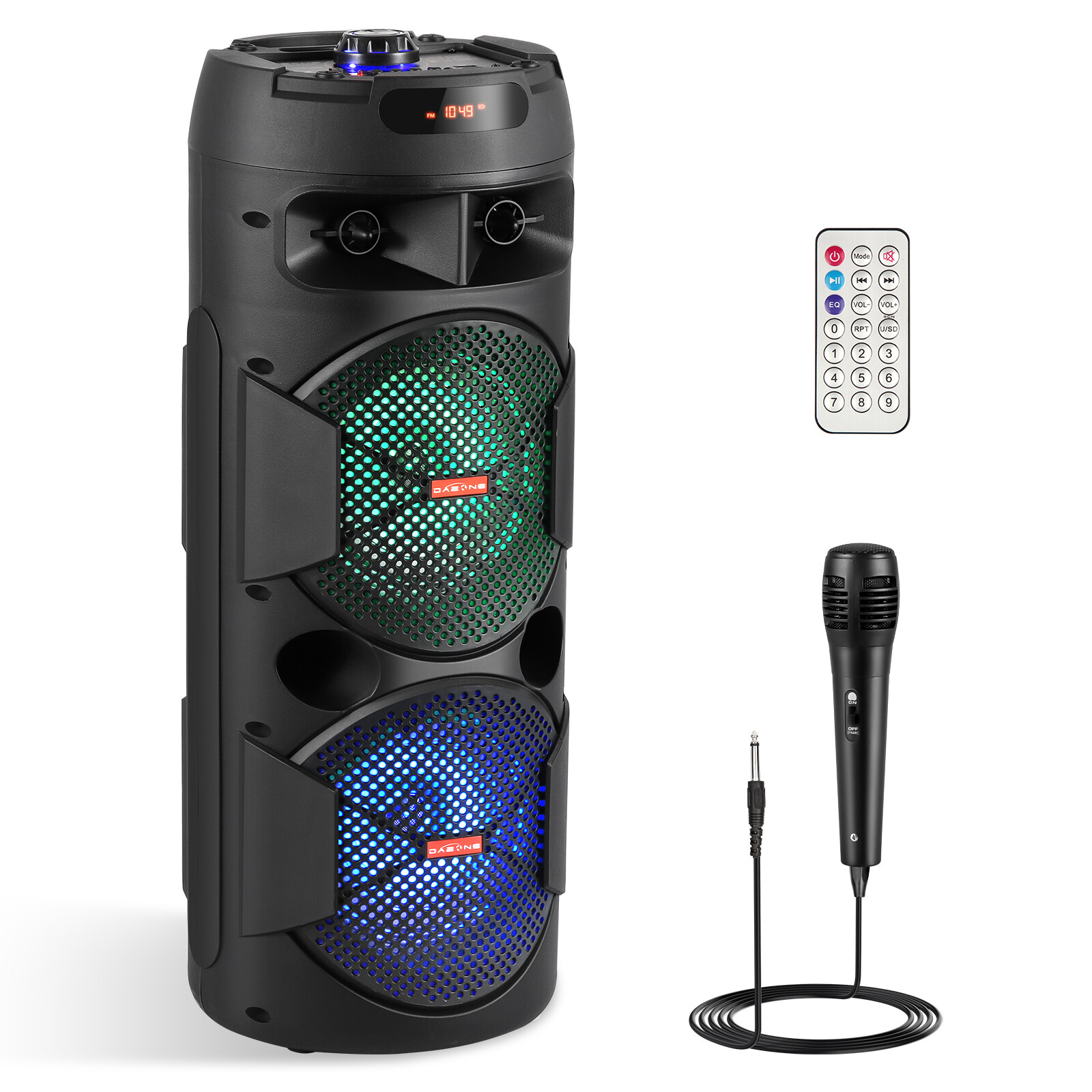 5000W Portable Bluetooth Speaker Subwoofer Heavy Bass Sound System Party + Mic - 26
