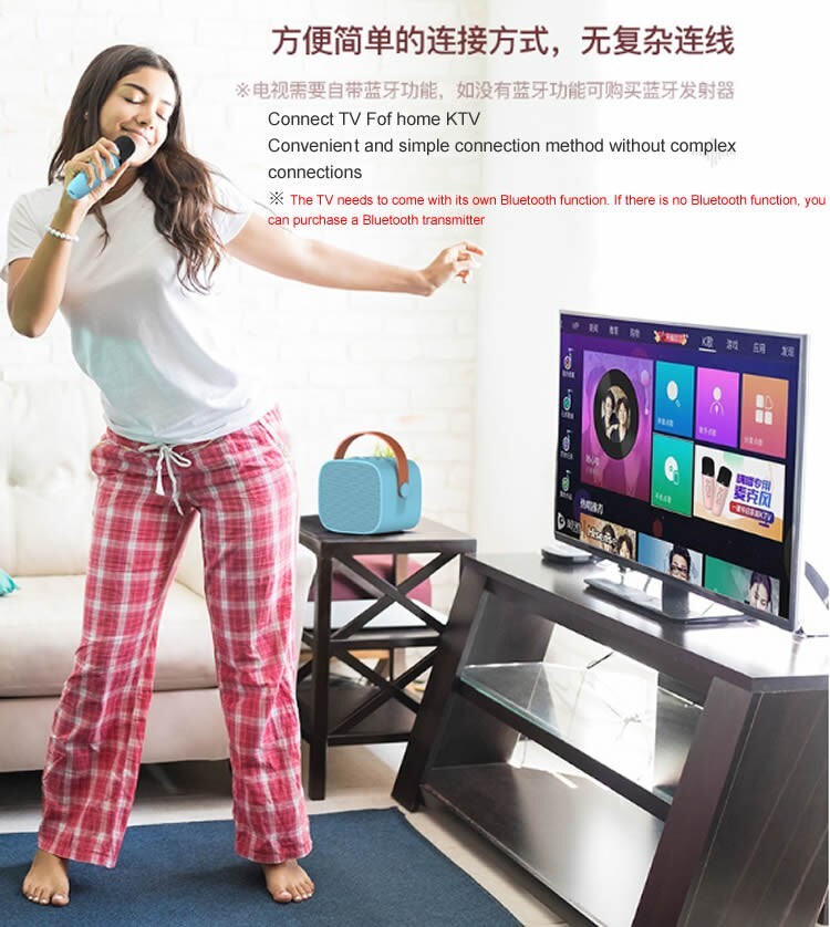P2 Portable Bluetooth Speaker Integrated microphone split sound family KTV MIC - 4